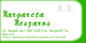 margareta meszaros business card